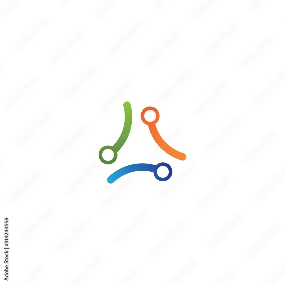 Naklejka premium Connection logo template vector icon design