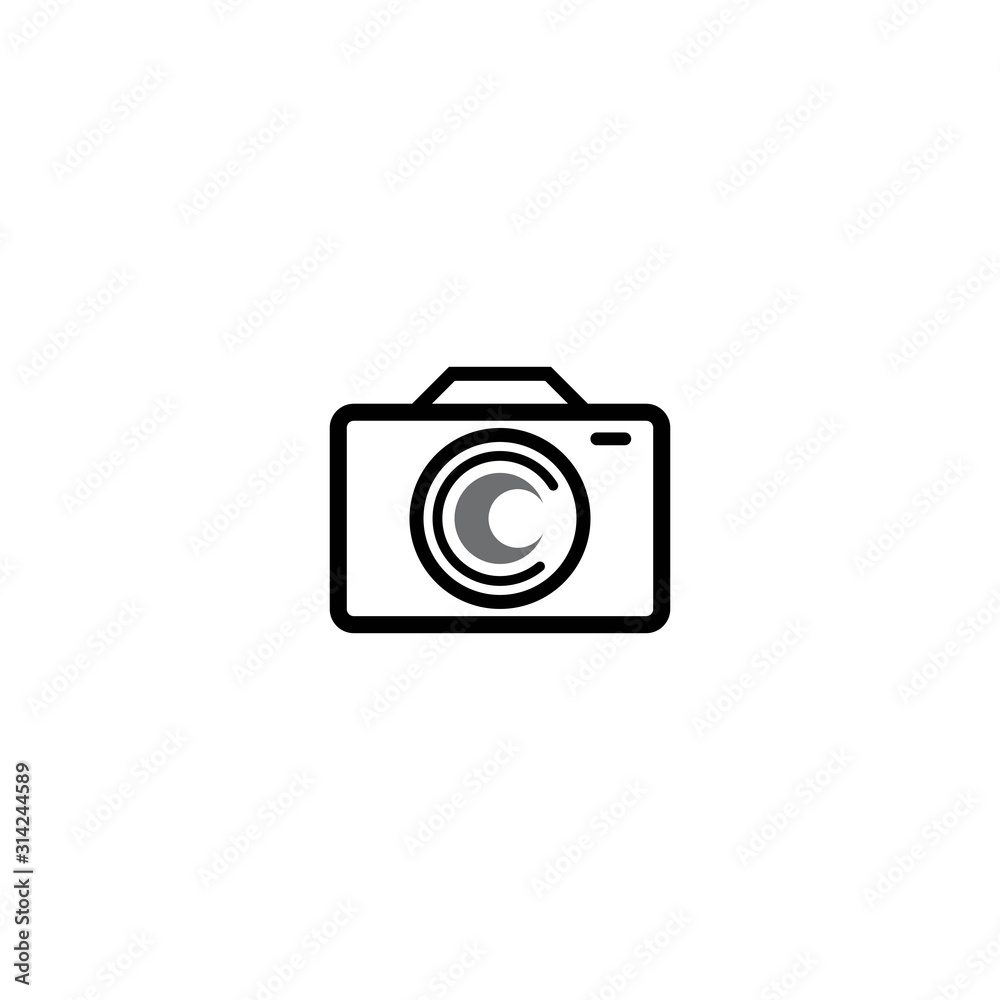 Camera icon vector logo design