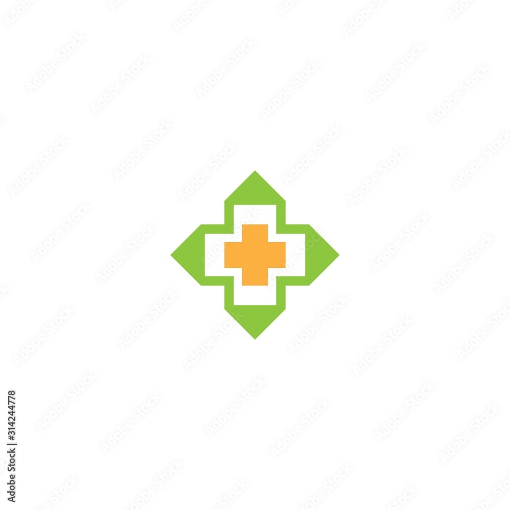 Obraz premium Medical cross logo template vector icon design