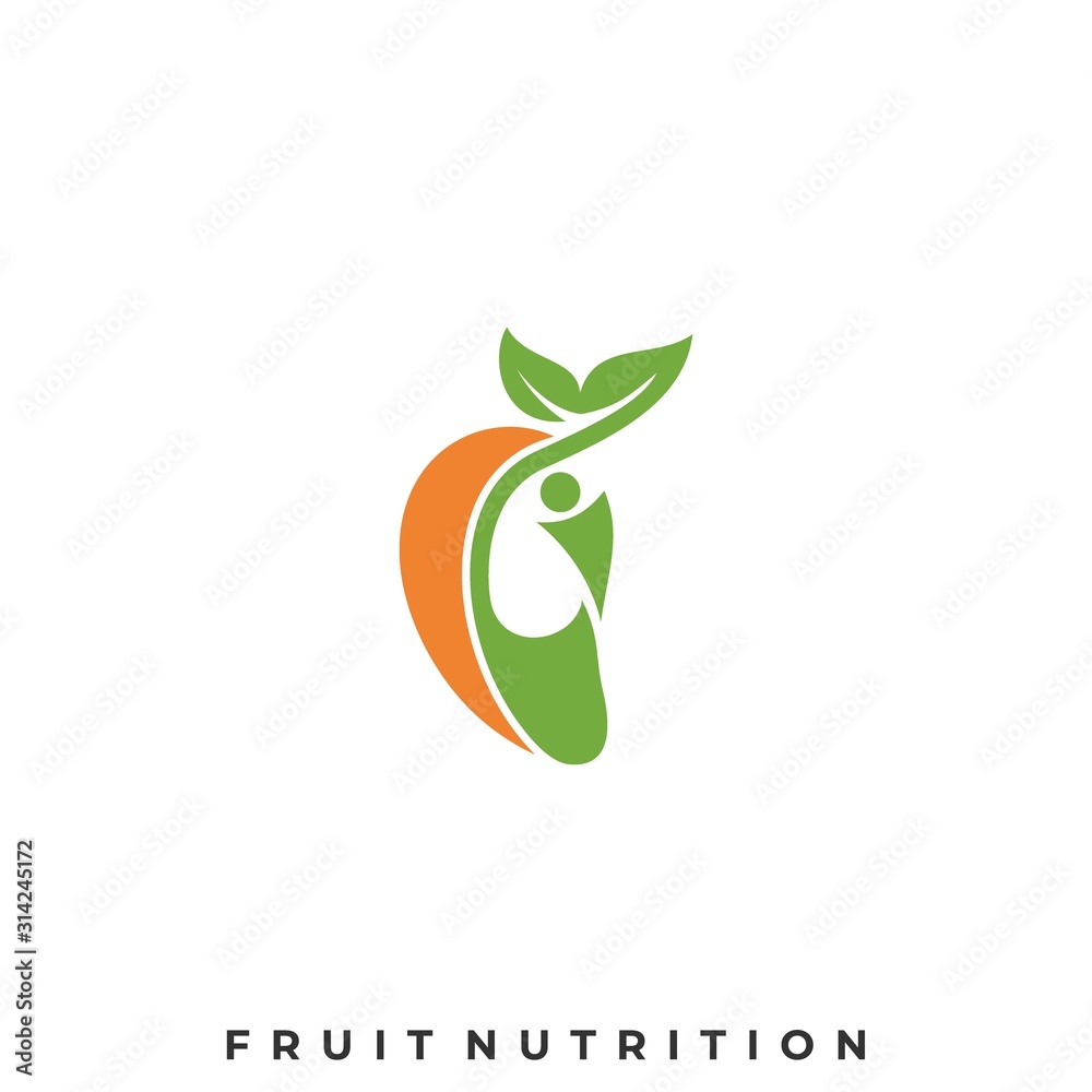 Fruit And Leaf Illustration Vector Template Fruit And Leaf Illustration Vector Template