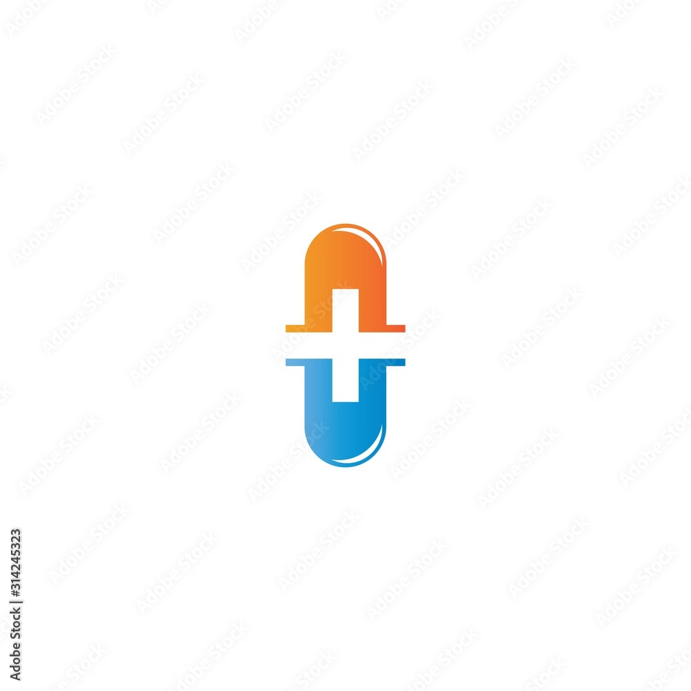 Obraz premium Pharmacy logo template vector icon design
