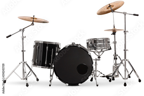 Fototapeta Studio shot of a percussion drum set