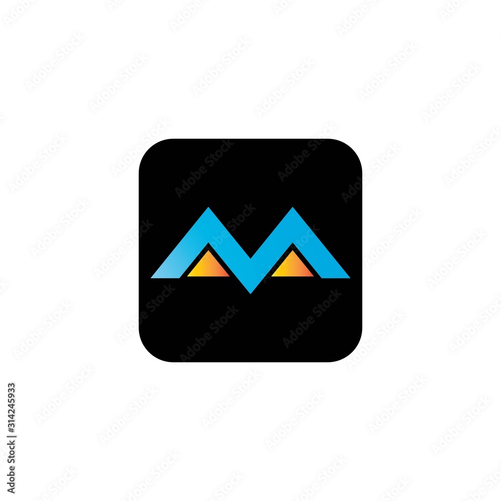 M Letter logo business template vector icon M Letter logo business template vector icon