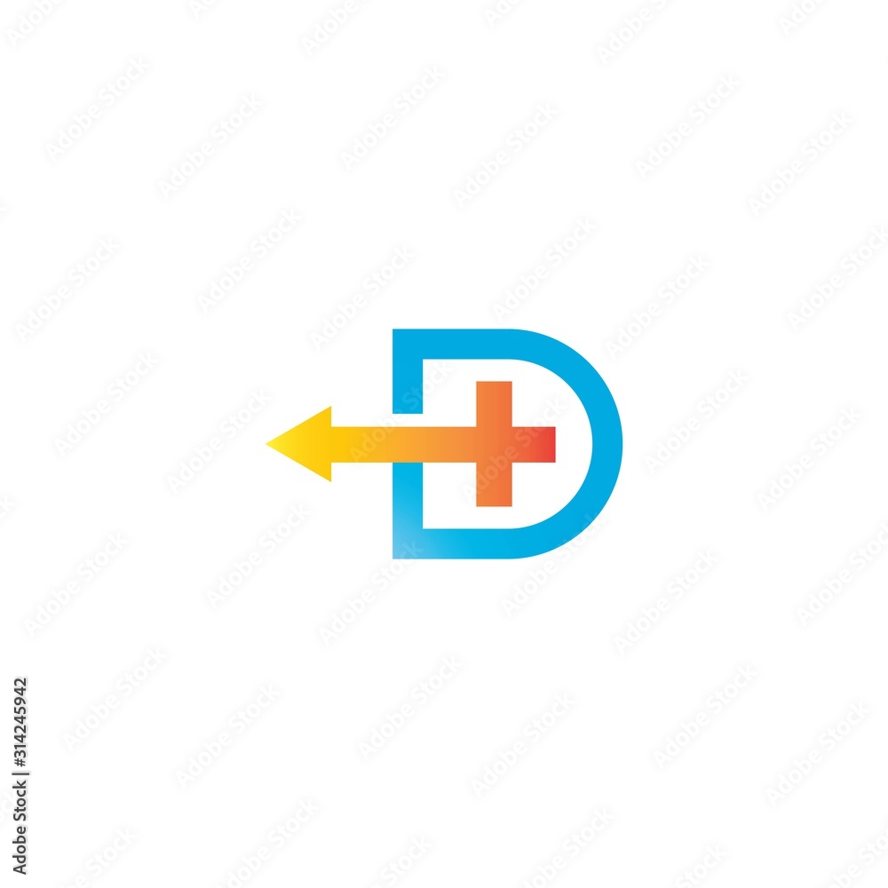 D Letter logo business template vector icon D Letter logo business template vector icon