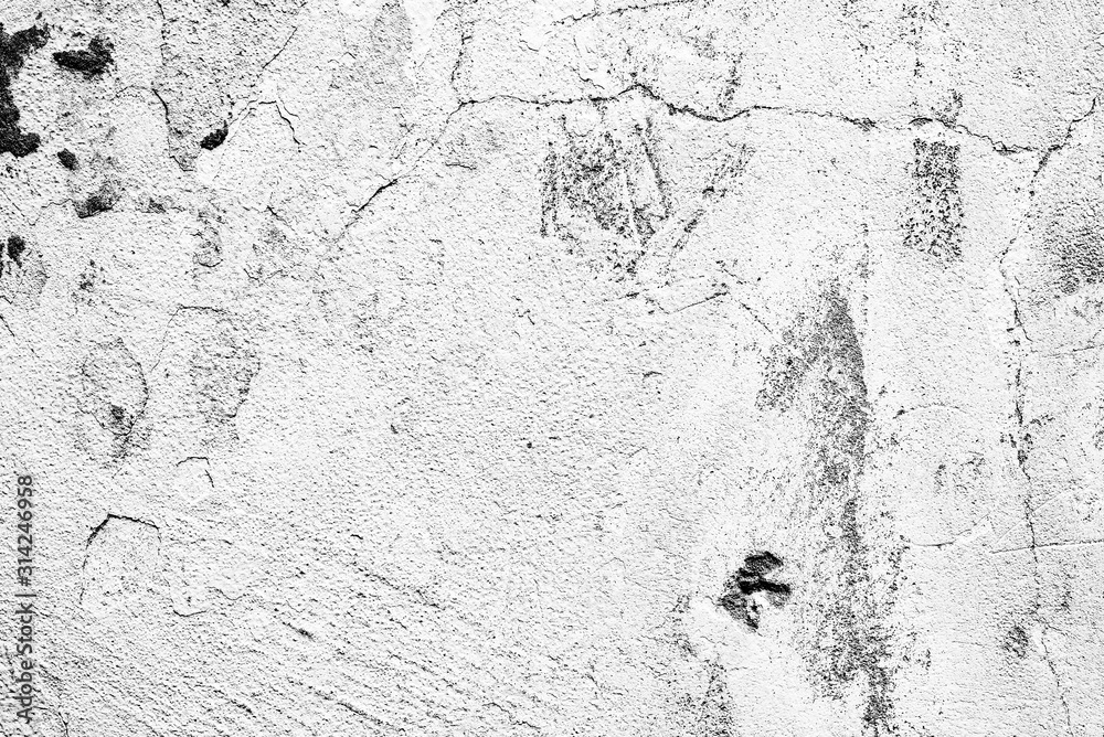Obraz premium Texture of a concrete wall with cracks and scratches which can be used as a background