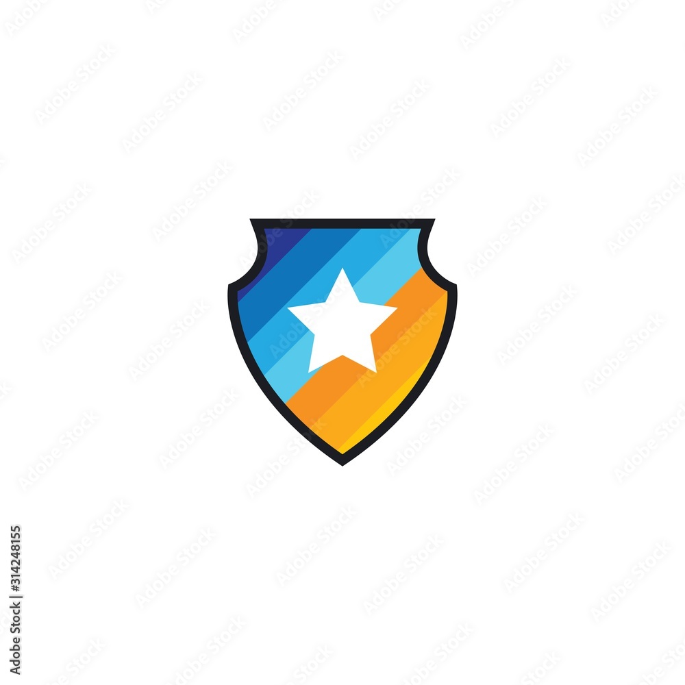 Fototapeta premium Shield logo template vector icon illustration