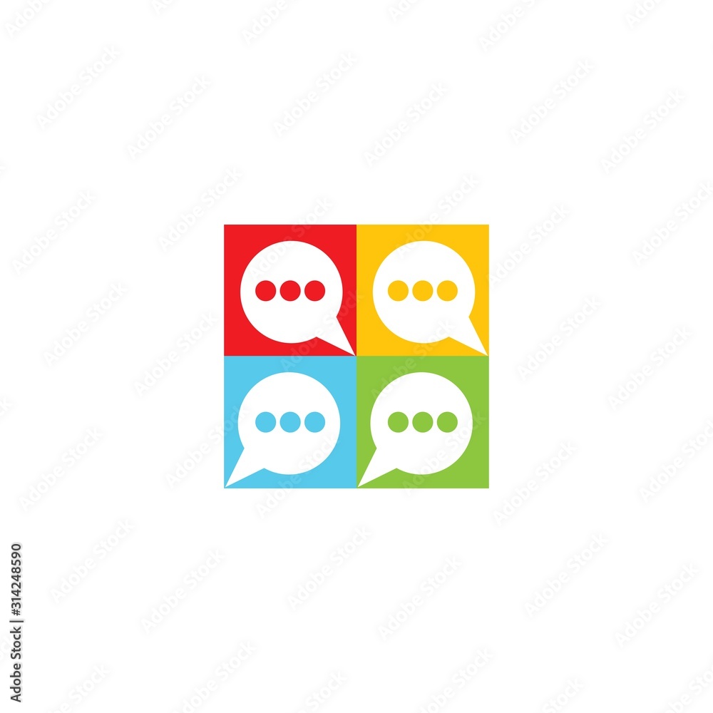 Communication logo template vector icon design