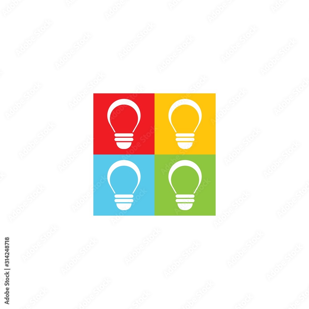 Lamp logo template icon design Lamp logo template icon design