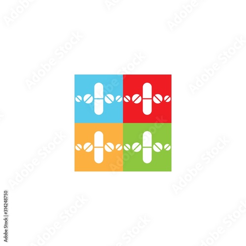 Medical cross logo template vector icon design © feri