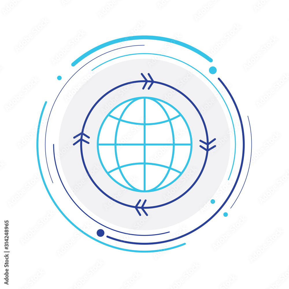 Worldwide icon stock illustration Worldwide icon stock illustration