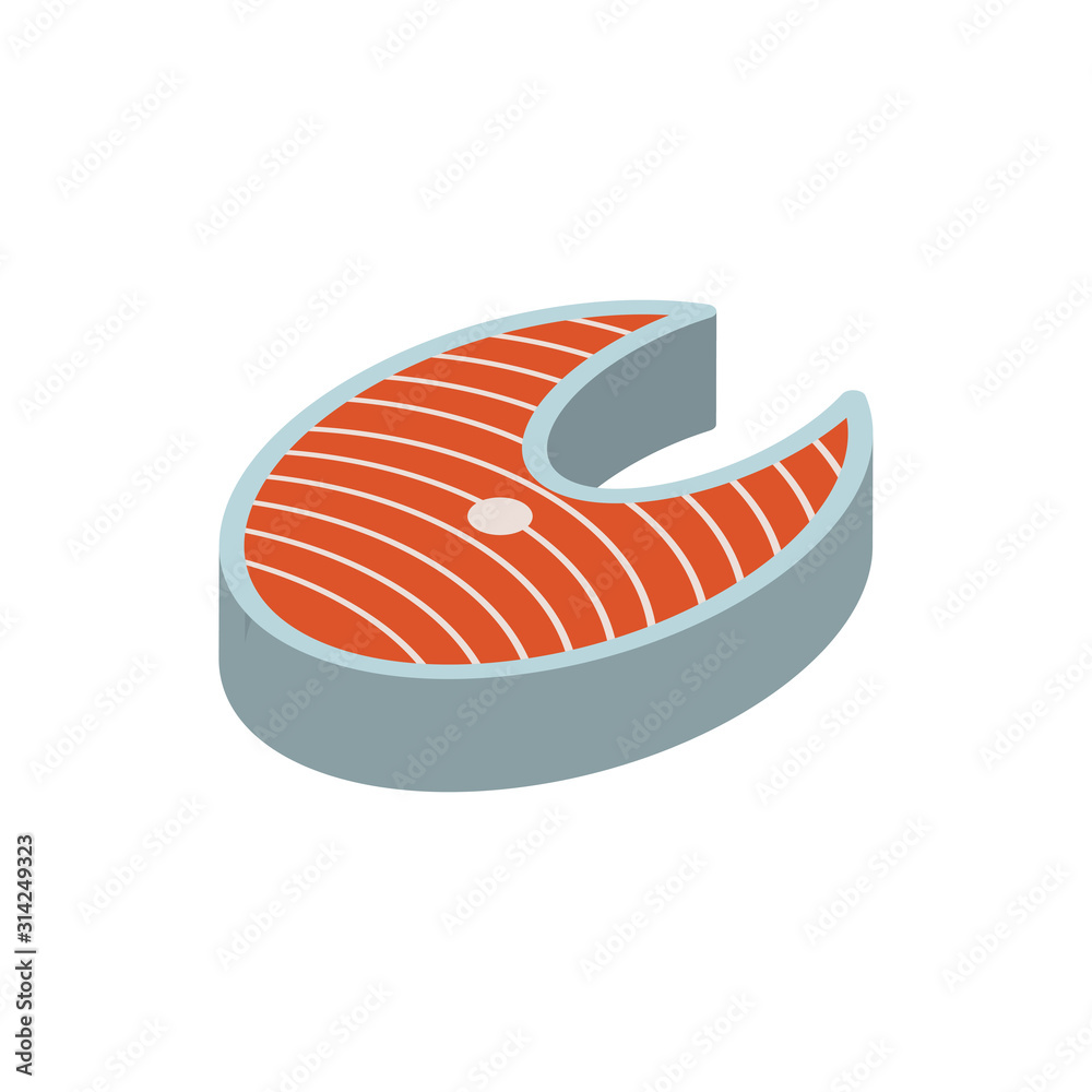 Isolated fish food vector design