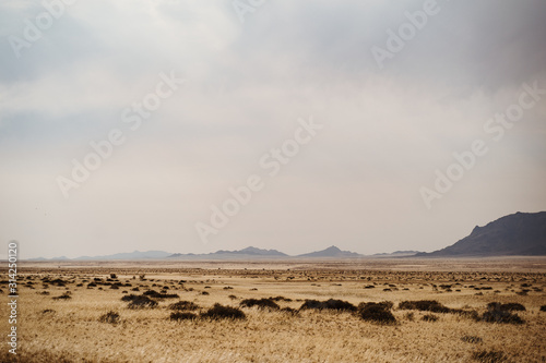 wideangle photo of beautiful colorful landscape scenery in Africa