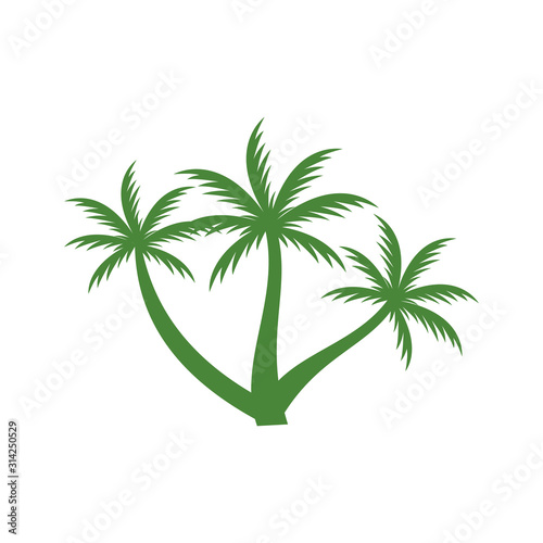 Palm logo template design vector. beach   sea