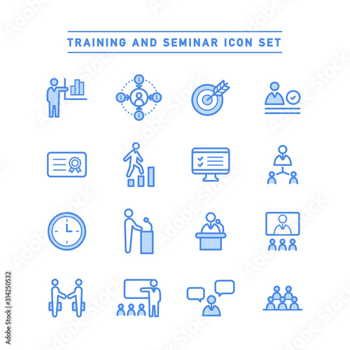 TRAINING AND SEMINAR ICON SET