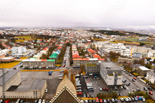 aerial view of the city