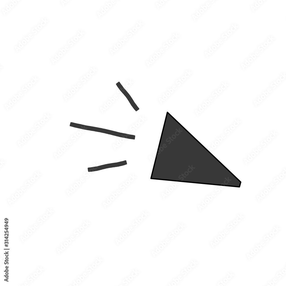 Flat loudspeaker icon. Stock vector illustration isolated on white background. Flat loudspeaker icon. Stock vector illustration isolated on white background.