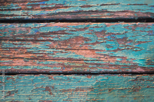 beautiful texture of a wooden fence with old paint