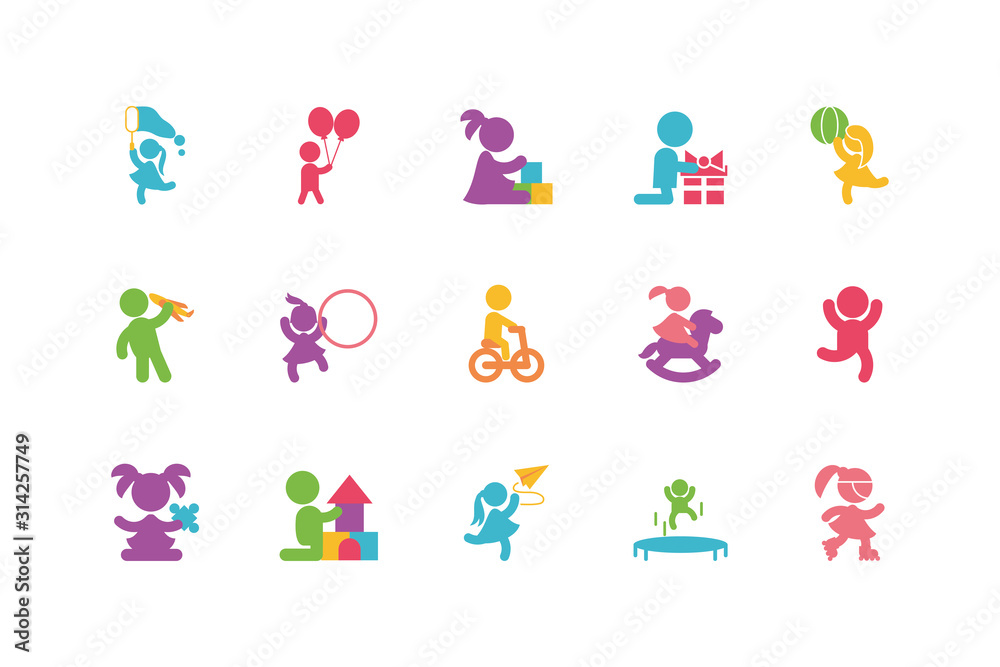 Isolated set of boys and girls avatars vector design Isolated set of boys and girls avatars vector design
