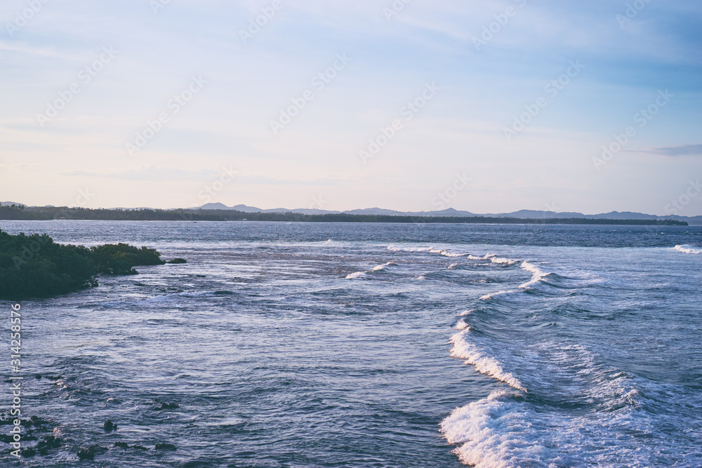 Beautiful blue seascape with waves. Beautiful blue seascape with waves.