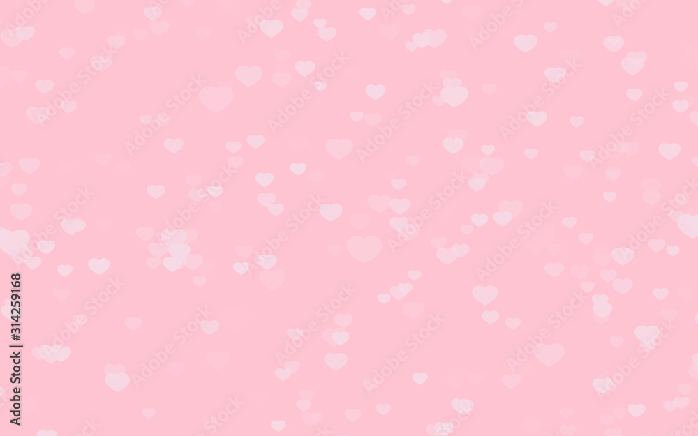 Valentine day pink hearts on pink background...