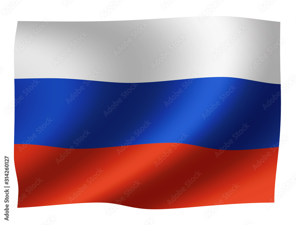 Waving national flag illustration / Russia Waving national flag illustration / Russia