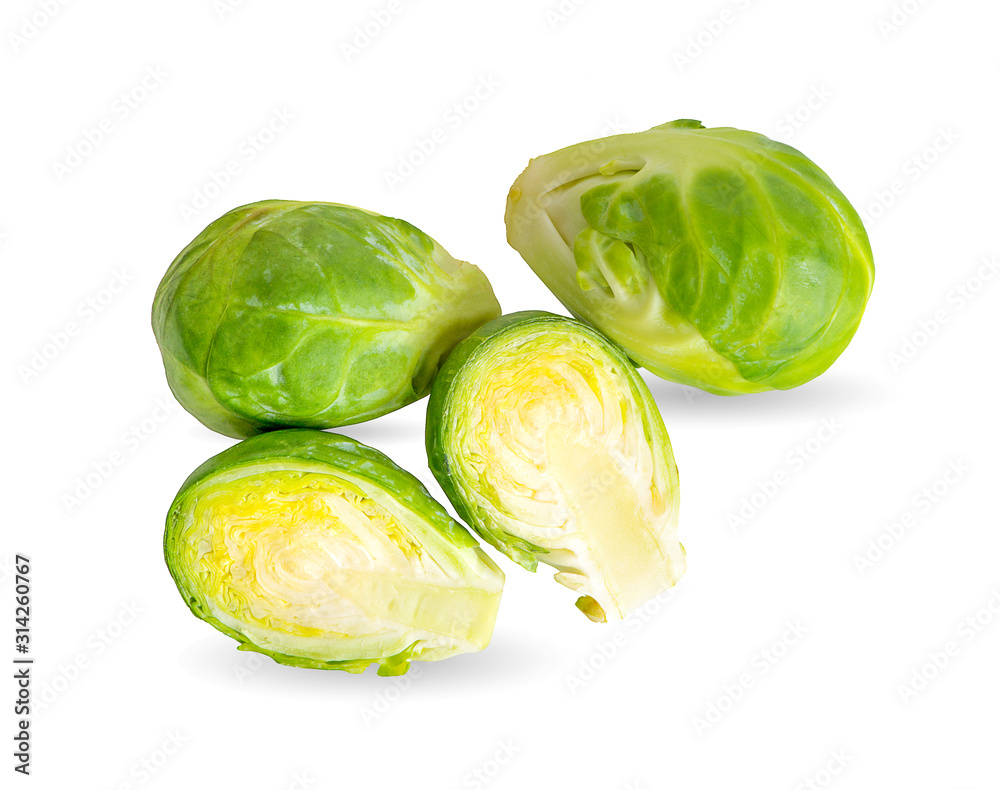 brussel sprouts vegetable an isolated on white background brussel sprouts vegetable an isolated on white background