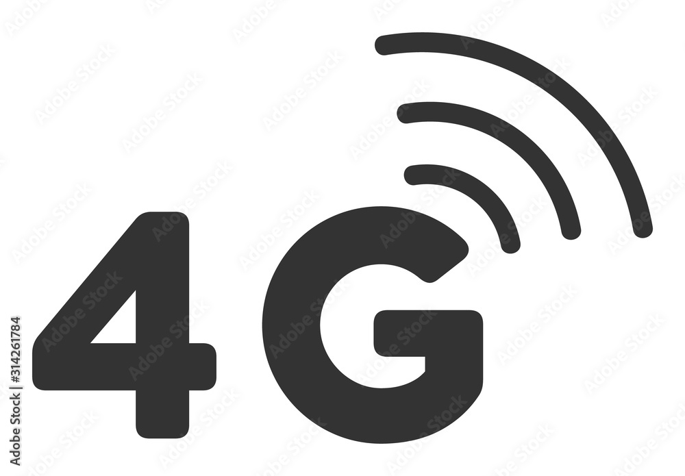 4G vector icon. Flat 4G symbol is isolated on a white background. 4G vector icon. Flat 4G symbol is isolated on a white background.