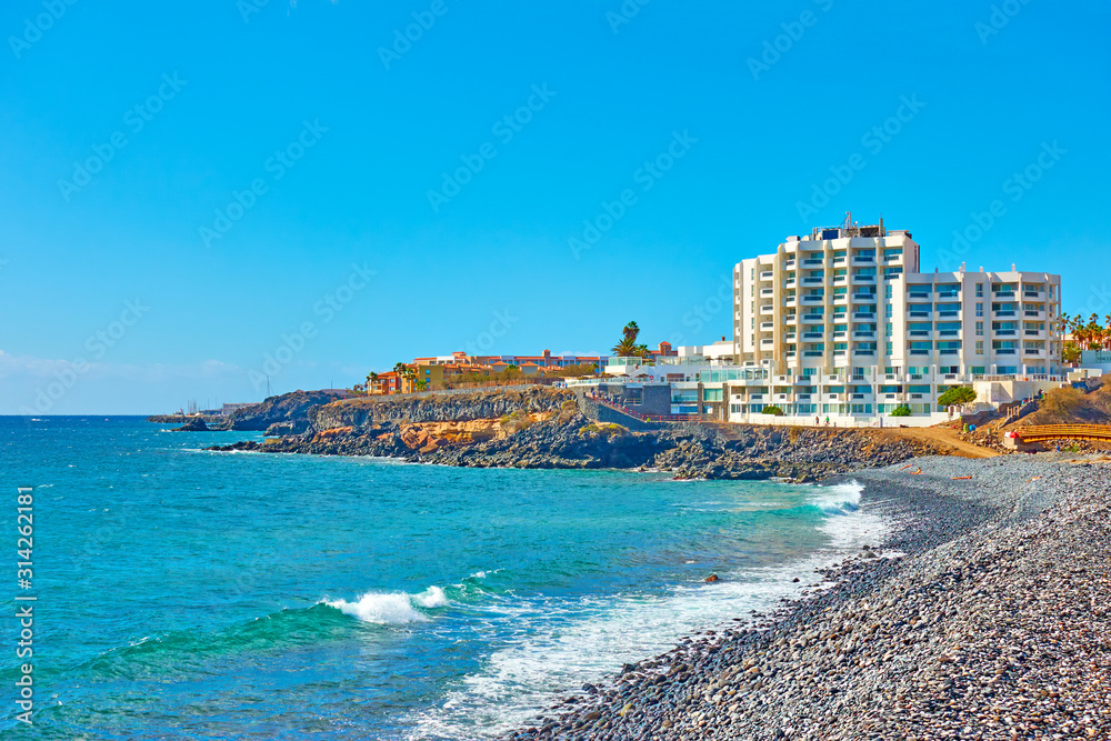 Resort hotels on the coast of Tenerife
