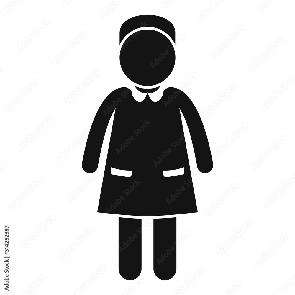 Caregiver woman icon. Simple illustration of caregiver woman vector icon for web design isolated on white background Caregiver woman icon. Simple illustration of caregiver woman vector icon for web design isolated on white background