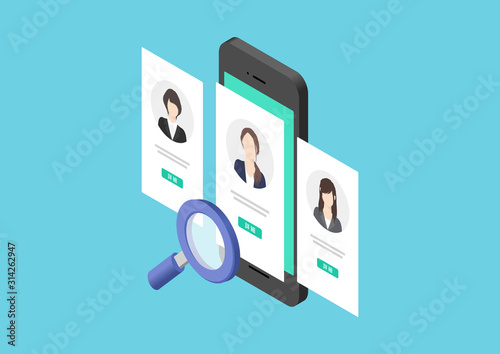 マッチングアプリのイメージ素材（スーツの女性）