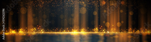Gold Particle Glitter Luxury Background photo
