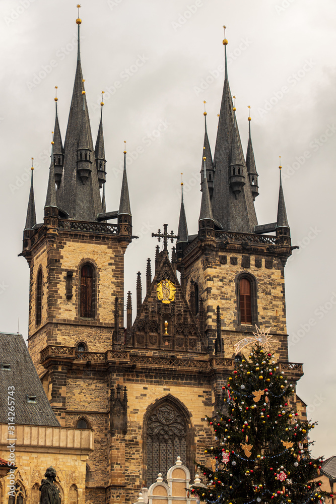 Church of Our Lady before Týn december time