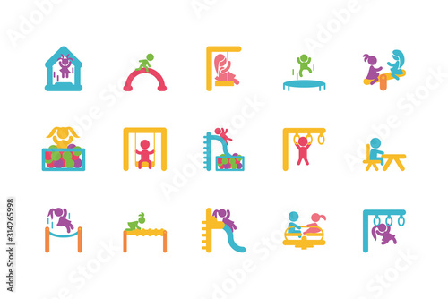 Isolated set of boys and girls avatars vector design