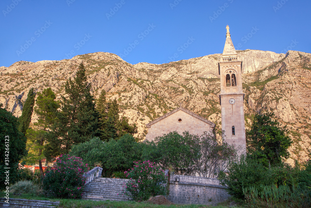 Old Church of Saint Eustachius in Kotor town , Montenegro