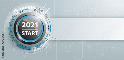 2021 Start Button Circuit Board Banner