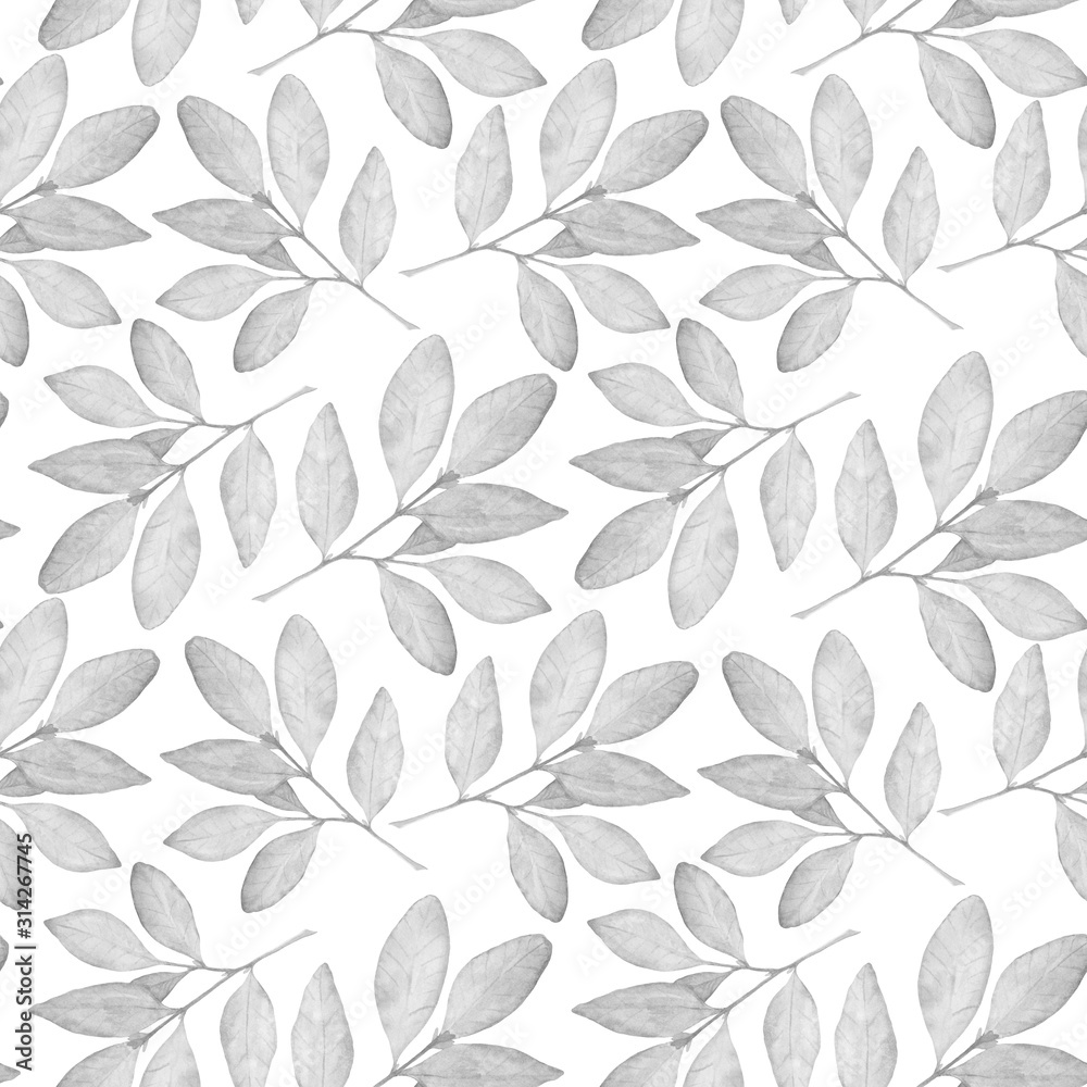 Fototapeta premium SEAMLESS BACKGROUND WITH AUTUMN LEAVES