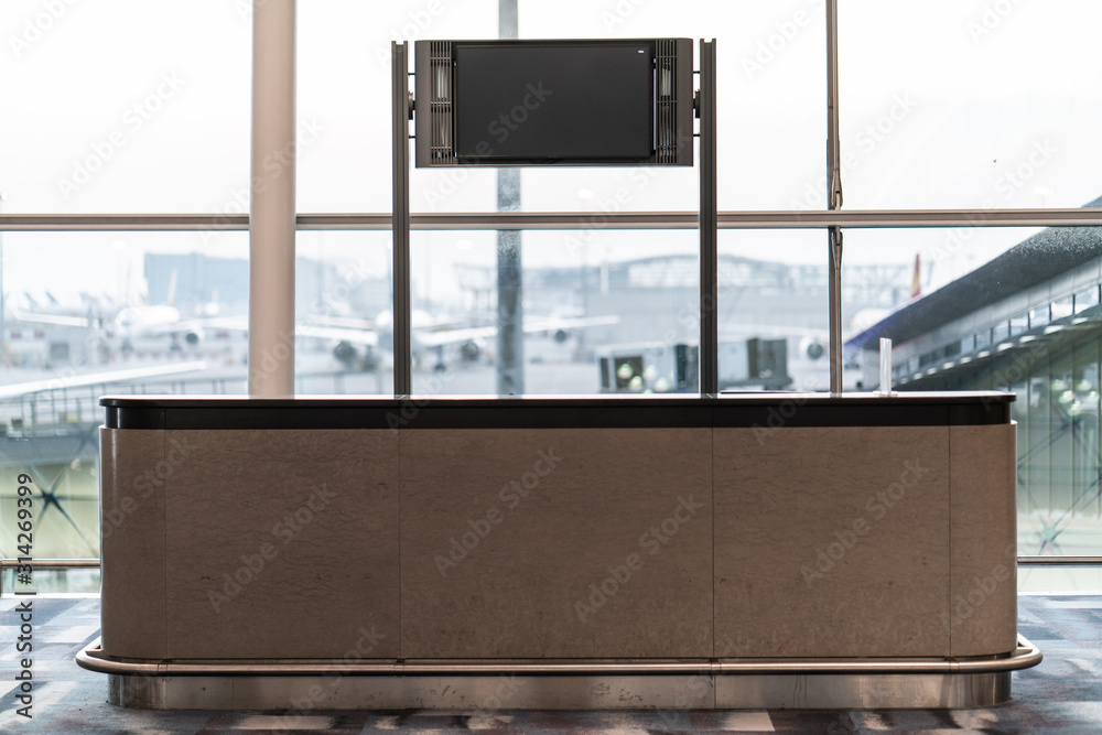 Empty airport gate