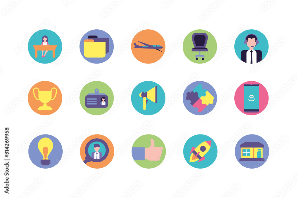 Isolated business icon set vector design Isolated business icon set vector design
