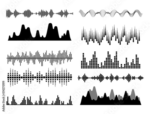 Black sound waves. 