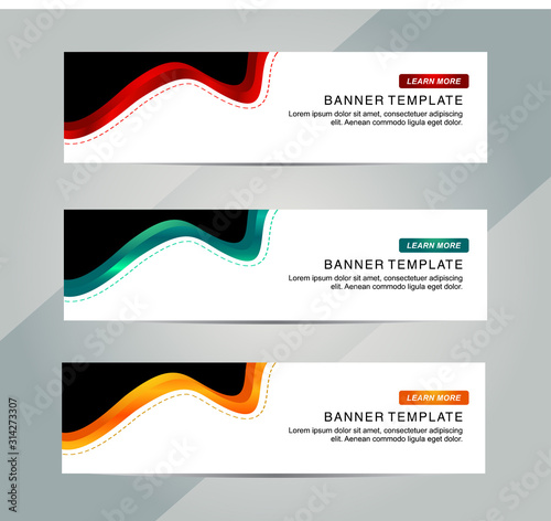 Creative Abstract Web banner design background or header Templates