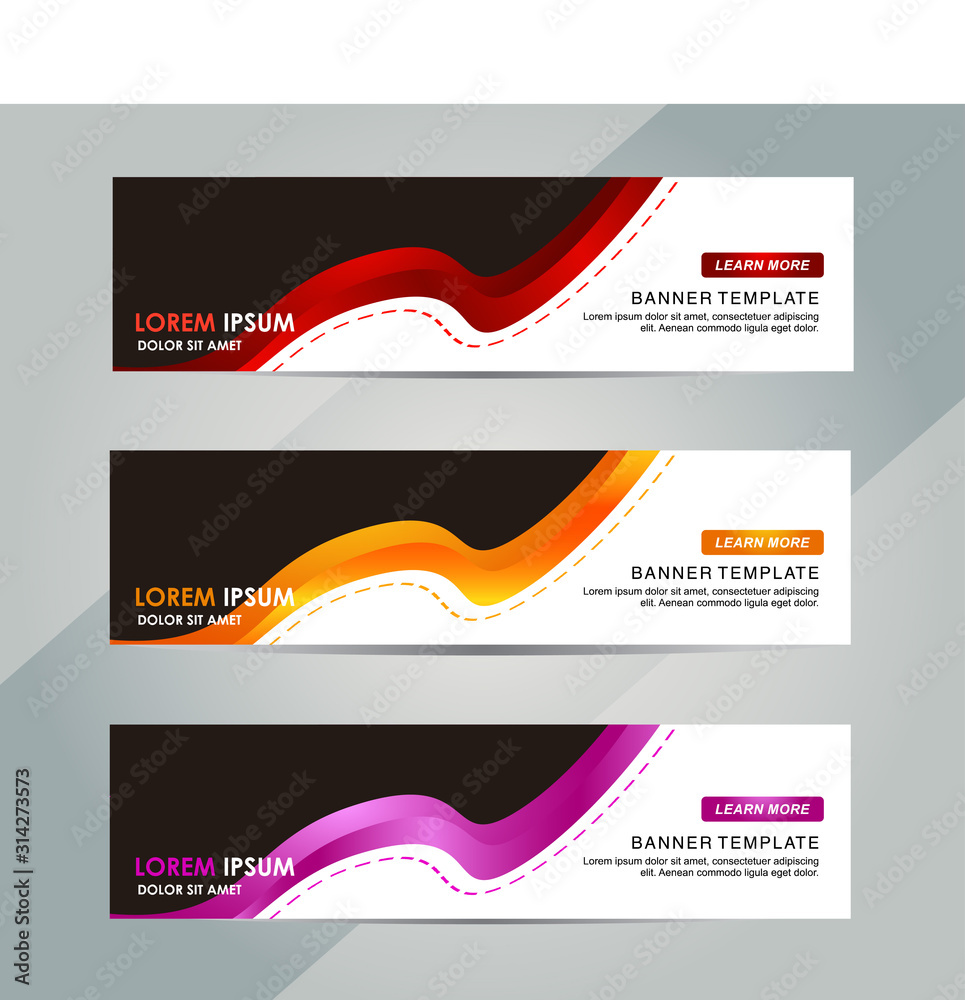 Creative Abstract Web banner design background or header Templates