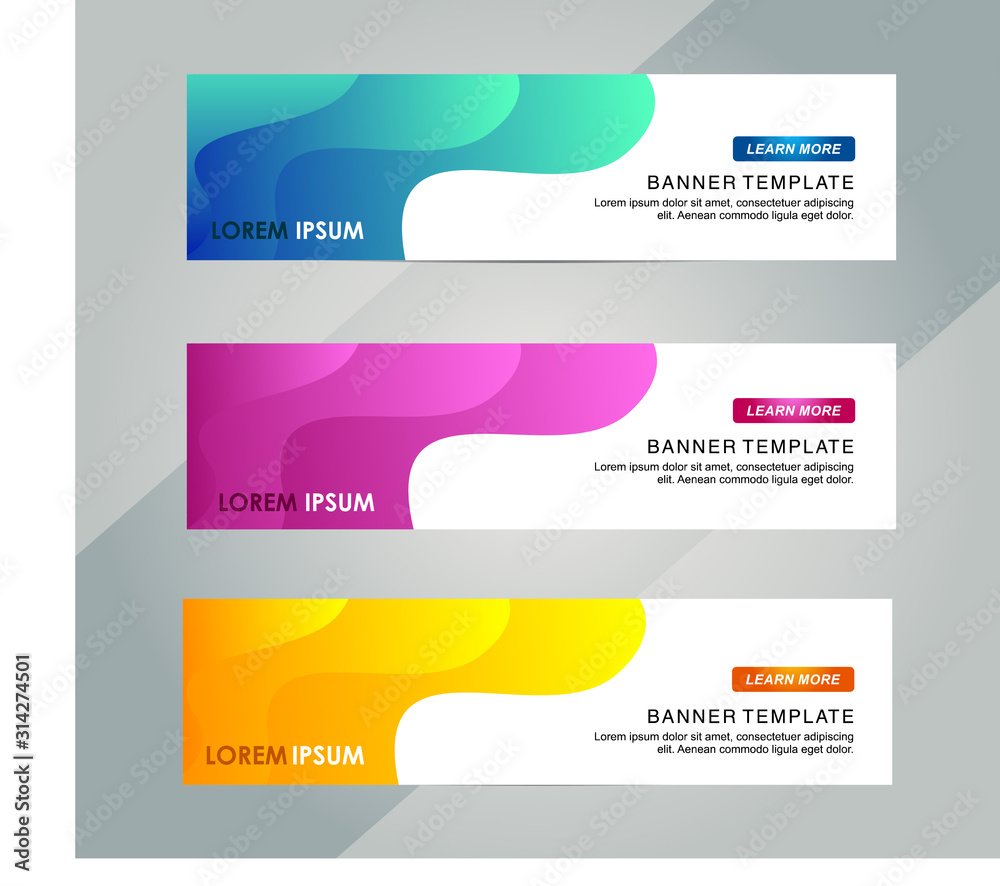 Creative Abstract Web banner design background or header Templates