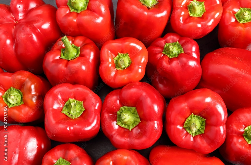 Red peppers. Red peppers.