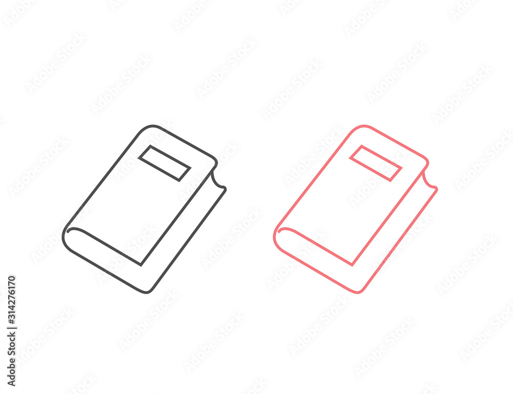 Book, Stationery Education Line Icon Set Vector Book, Stationery Education Line Icon Set Vector