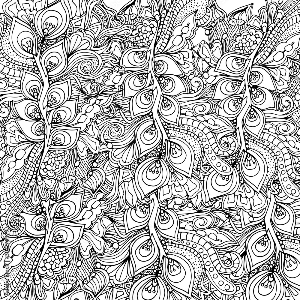 Abstract psychedelic pattern. Mushrooms. Hand drawn sketch. Doodle, bright paint. Card Abstract psychedelic pattern. Mushrooms. Hand drawn sketch. Doodle, bright paint. Card