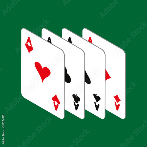 Playing card icon. Simple vector illustration