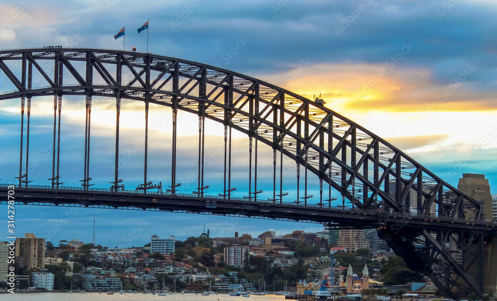 Sydney Harbour Bridge blue sky Sydney Harbour Bridge blue sky