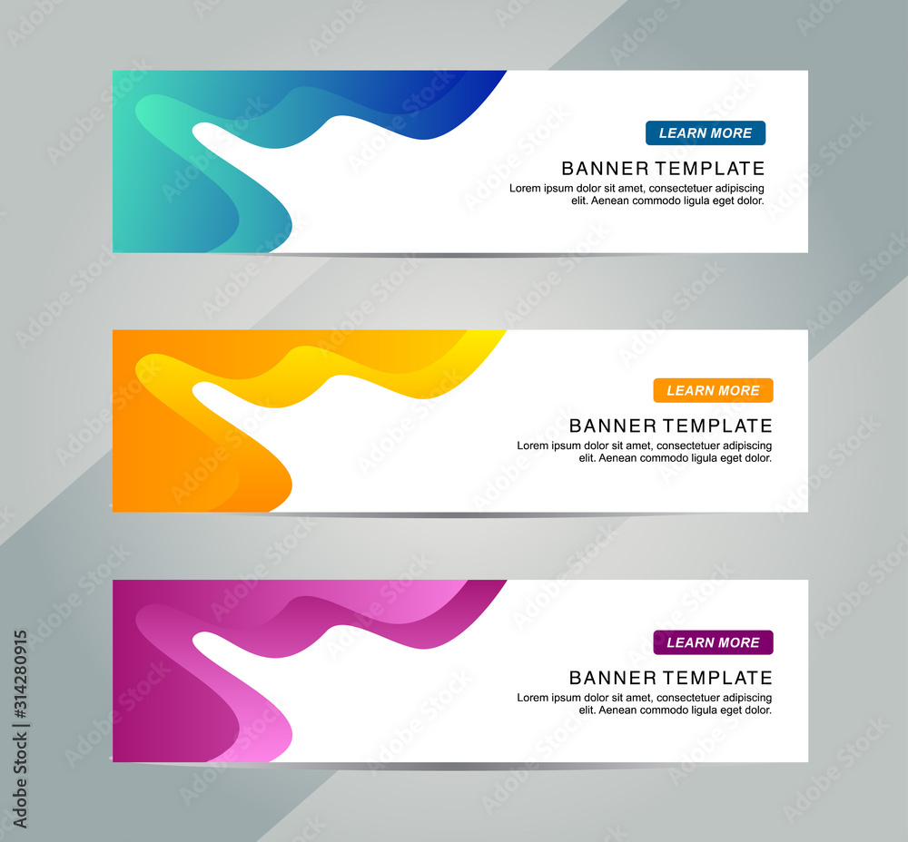 Fototapeta premium Abstract Web banner design background or header Templates