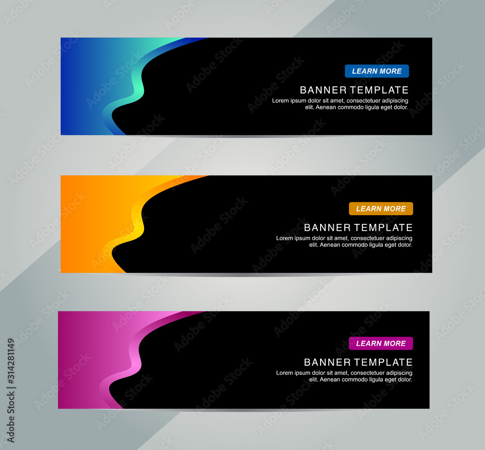 Abstract Web banner design background or header Templates