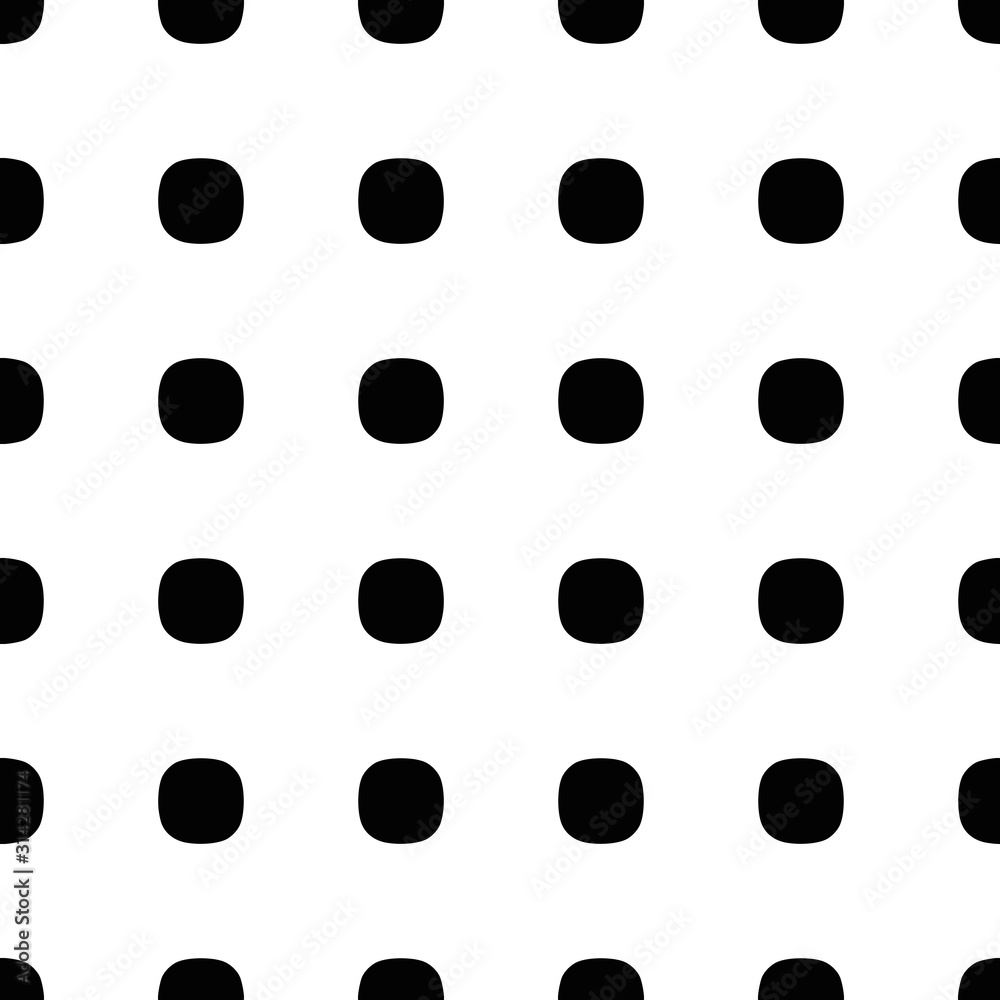 Seamless pattern. Abstract black shapes, rounded corners. Vector geometric background. Seamless pattern. Abstract black shapes, rounded corners. Vector geometric background.